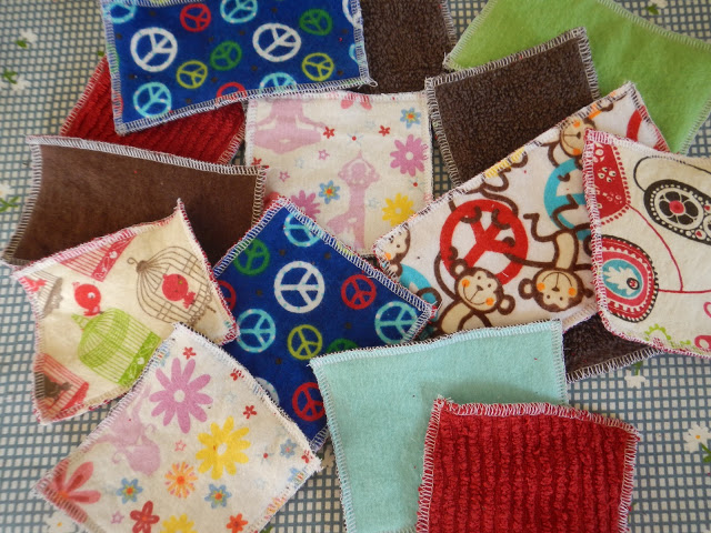 tutorial on how to make scrap fabric cloth napkins