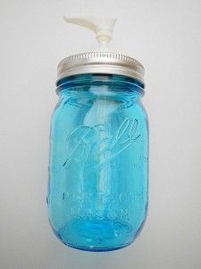 Ball blue glass mason jar soap or lotion dispenser Ball blue glass mason jar soap or lotion dispenser