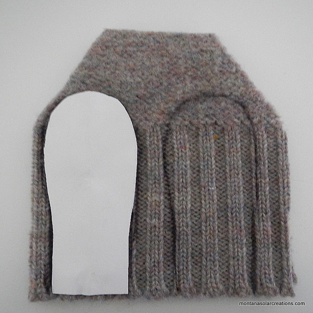 How to turn a wool sweater into a pan handle cover