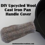How to make an upcycled wool cast iron pan handle cover