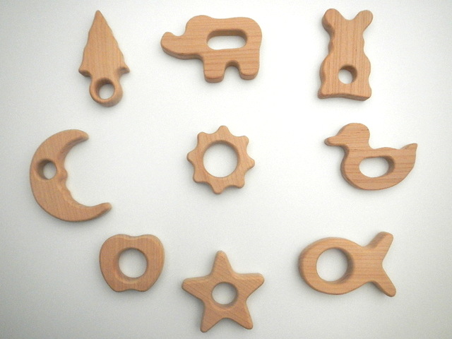 hardwood teething toys for baby