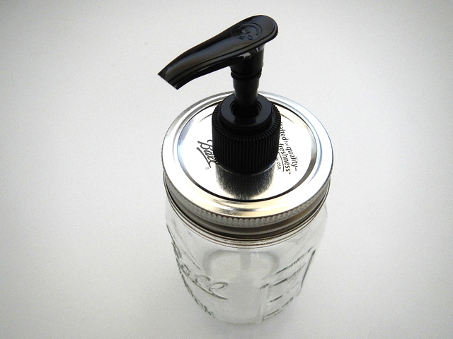 mason jar soap and lotion dispenser