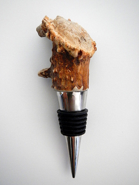 montana elk antler wine stopper