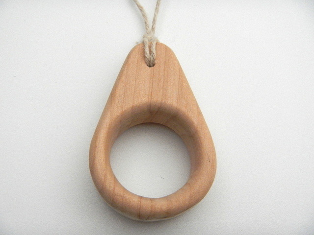 natural wood teething necklace for baby gift